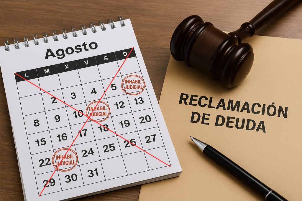 Inactividad judicial en agosto y su impacto en reclamaciones de deuda