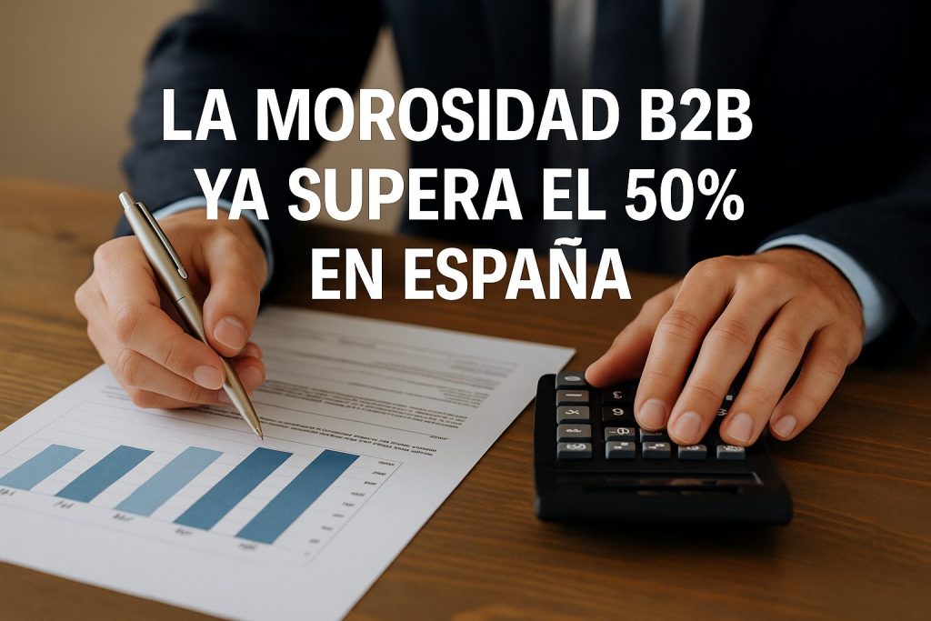 La morosidad B2B ya supera el 50% en España en 2025, riesgo de impagos empresariales y soluciones de recobro de CREDIT BACK