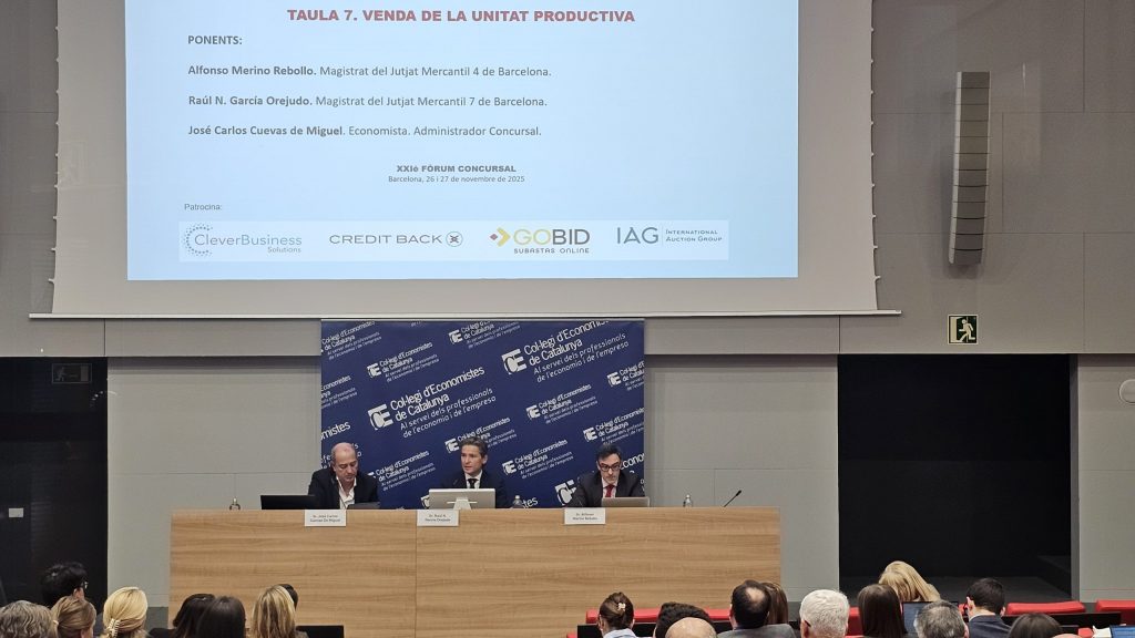 Ponencia sobre la venta de la unidad productiva en el XXI Fòrum Concursal