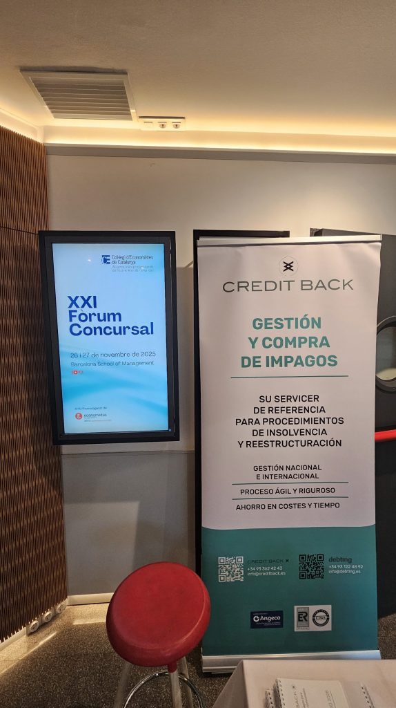 Stand de CREDIT BACK en el XXI Fòrum Concursal de Barcelona