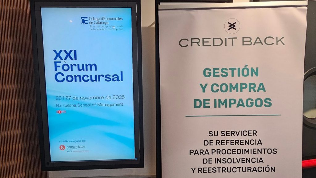 CREDIT BACK en el XXI Fòrum Concursal 2025 durante el evento de Administradores Concursales en Barcelona