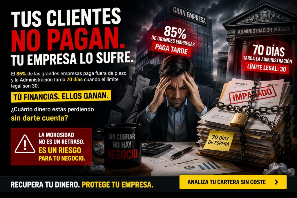 Morosidad en España: empresas y administración no cumplen plazos de pago y afectan la liquidez de las pymes